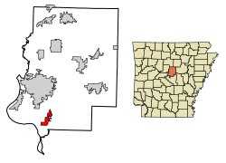 Faulkner County Arkansas Incorporated and Unincorporated areas Mayflower Highlighted 0544750
